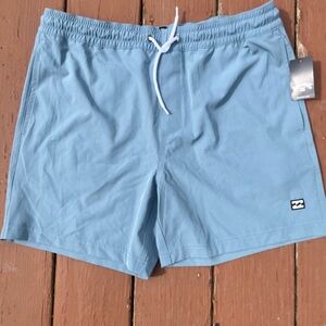 Billabong Men's Sky Blue Swim Trunks with Drawstring